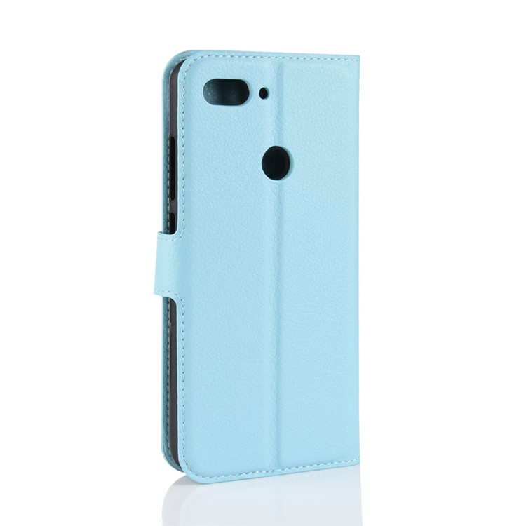 Litchi Texture Wallet Leather Magnetic Case for Xiaomi Mi 8 Lite / Mi 8 Youth (Mi 8X) - Blue-3