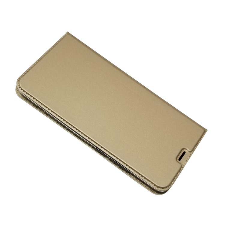 Auto-absorbed Card Holder Leather Stand Mobile Shell for Xiaomi Mi Max 3 - Gold-3