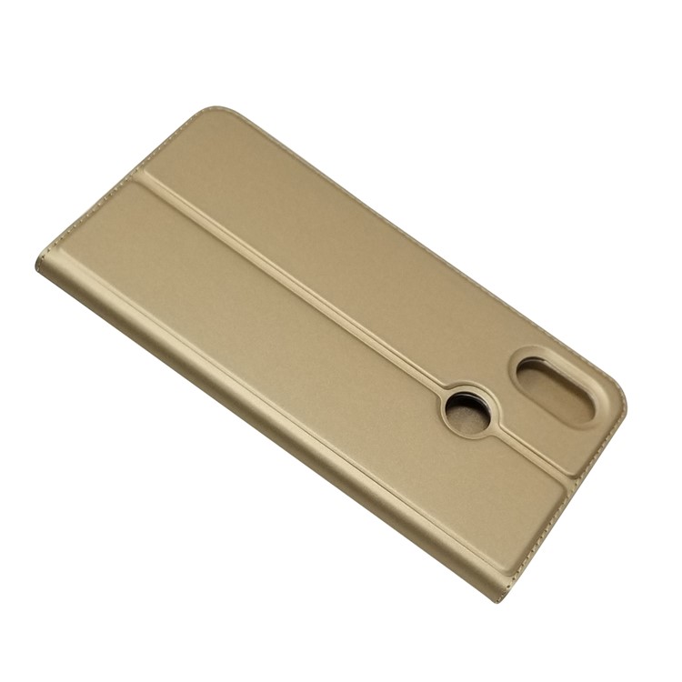 Auto-absorbed Card Holder Leather Stand Mobile Shell for Xiaomi Mi Max 3 - Gold-4