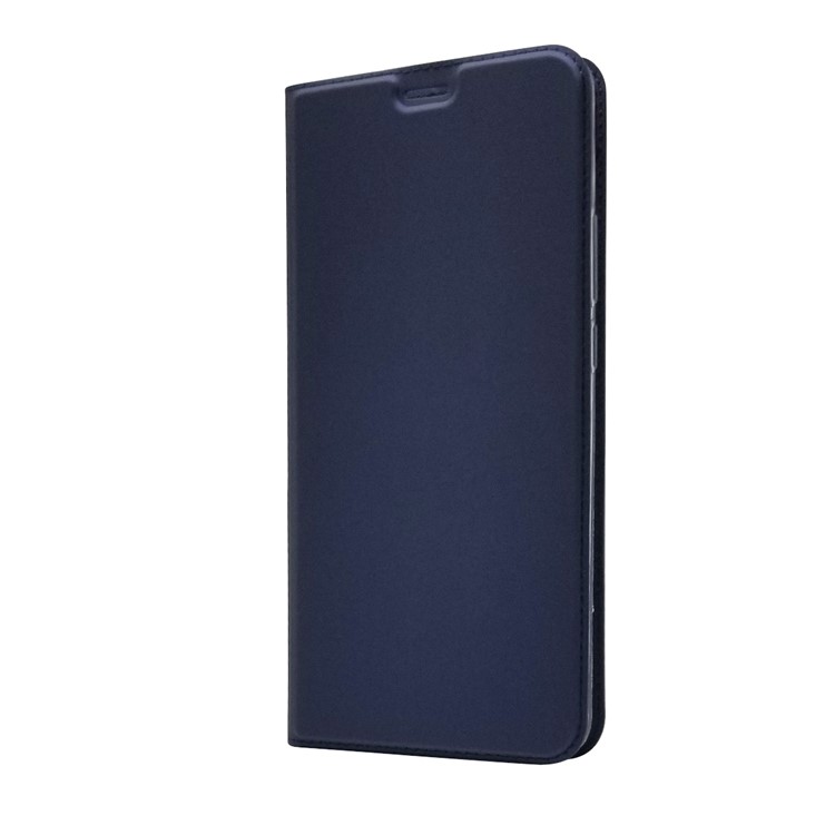 Card Holder Leather Auto-absorbed Stand Mobile Casing for Xiaomi Mi Max 3 - Dark Blue-7