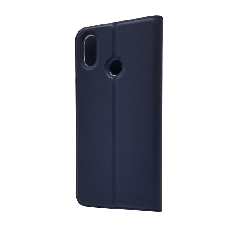 Card Holder Leather Auto-absorbed Stand Mobile Casing for Xiaomi Mi Max 3 - Dark Blue-8