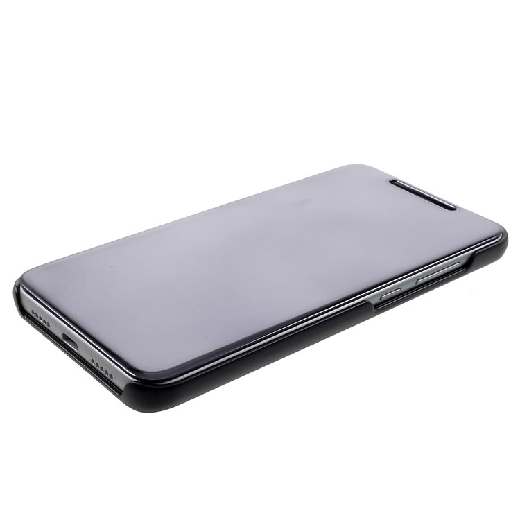 View Window Plated Mirror Surface Leather Stand Cover for Xiaomi Mi 8 Pro - Black-4