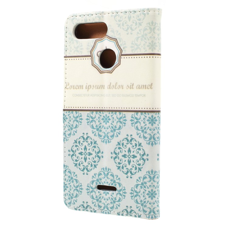 Pattern Printing Wallet PU Leather Case for Xiaomi Redmi 6 (Dual Camera: 12MP+5MP) - Damask Flower-2