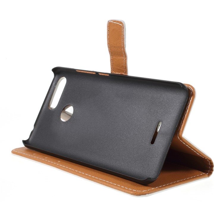 Patterned Wallet Leather Mobile Case for Xiaomi Redmi 6 (Dual Camera: 12MP+5MP) - Wolf Howling at the Moon-4