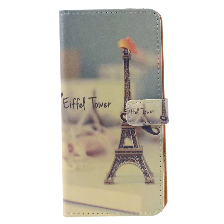 Patterned Wallet PU Leather Mobile Cover for Xiaomi Redmi 6 (Dual Camera: 12MP+5MP) - Eiffel Tower-1