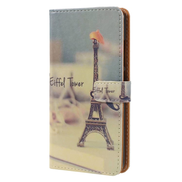 Patterned Wallet PU Leather Mobile Cover for Xiaomi Redmi 6 (Dual Camera: 12MP+5MP) - Eiffel Tower-3