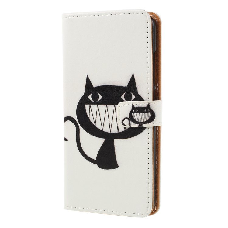 Patterned PU Leather Case with Wallet Stand for Xiaomi Redmi 6 (Dual Camera: 12MP+5MP) - Black Cat-3