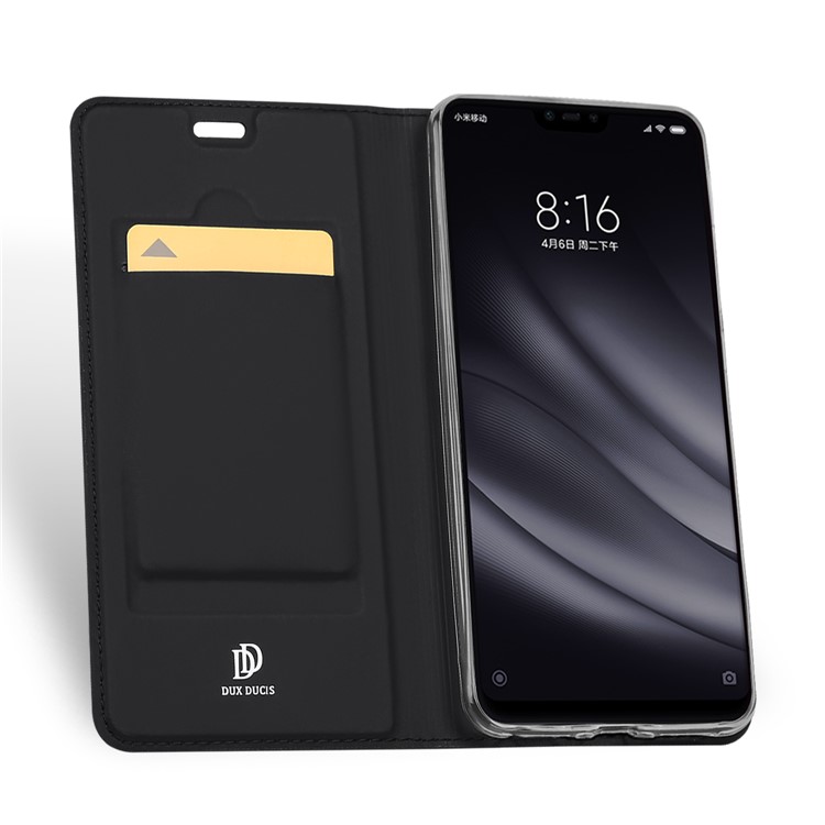 DUX DUCIS Skin Pro Series for Xiaomi Mi 8 Lite / Mi 8 Youth (Mi 8X), Business Leather Stand Mobile Case - Black-3