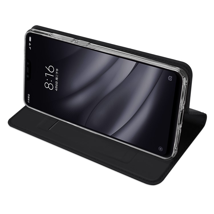 DUX DUCIS Skin Pro Series for Xiaomi Mi 8 Lite / Mi 8 Youth (Mi 8X), Business Leather Stand Mobile Case - Black-5