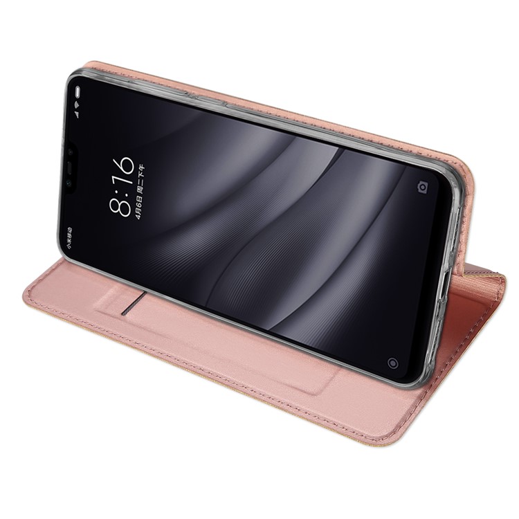 DUX DUCIS Skin Pro Series for Xiaomi Mi 8 Lite / Mi 8 Youth (Mi 8X), Business Leather Stand Mobile Cover - Rose Gold-5