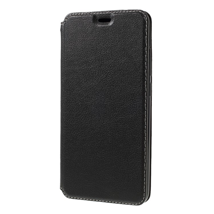 Auto-absorbed Card Holder Stand Leather Shell for Xiaomi Redmi Note 6 Pro - Black-3