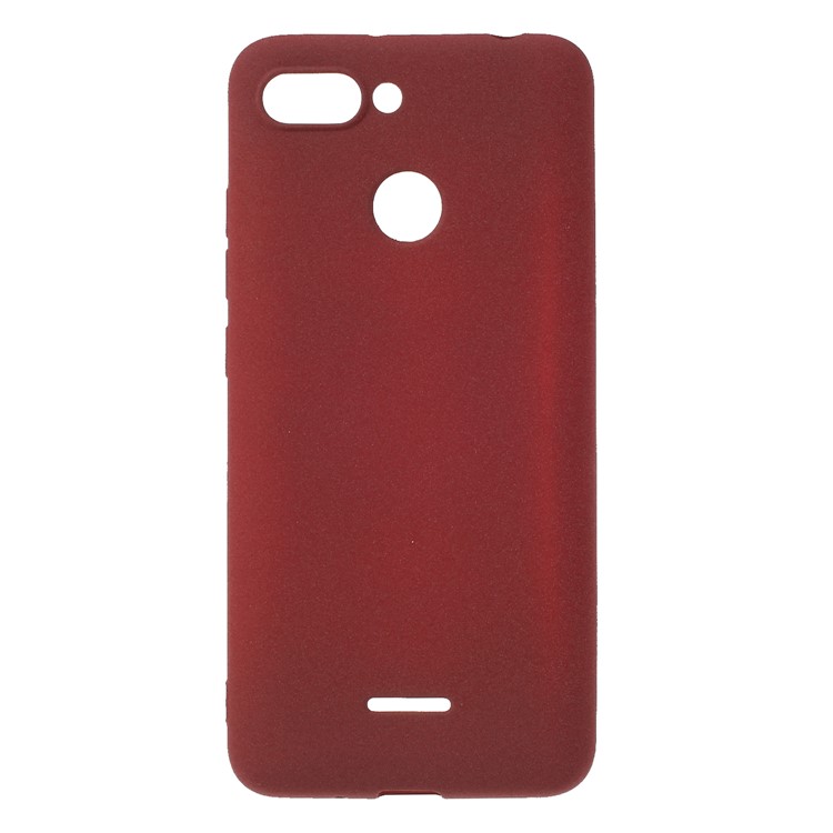 Skin-touch Matte TPU Protection Case for Xiaomi Redmi 6 (Dual Camera: 12MP+5MP) - Wine Red-1