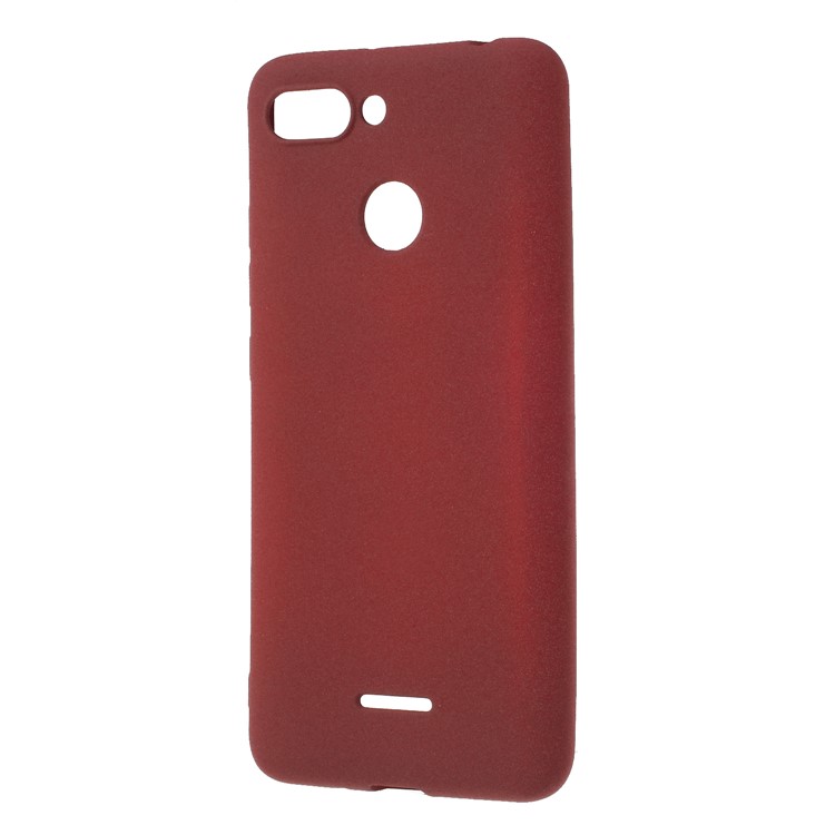 Skin-touch Matte TPU Protection Case for Xiaomi Redmi 6 (Dual Camera: 12MP+5MP) - Wine Red-2