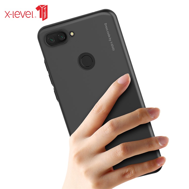 X-LEVEL Knight Series Wrapped Edges Frosted Hard PC Case for Xiaomi Mi 8 Lite / Mi 8 Youth (Mi 8X) - Black-3