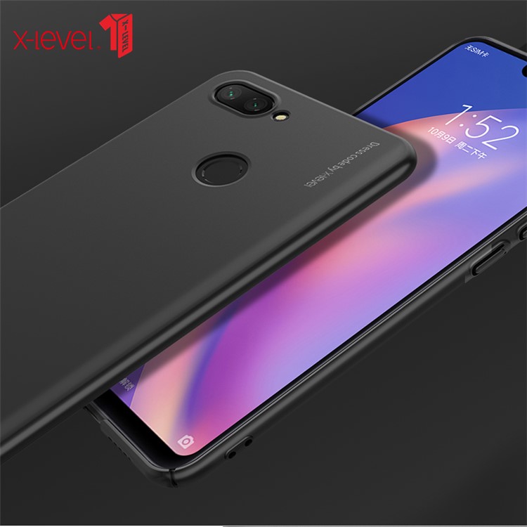 X-LEVEL Knight Series Wrapped Edges Frosted Hard PC Case for Xiaomi Mi 8 Lite / Mi 8 Youth (Mi 8X) - Black-4