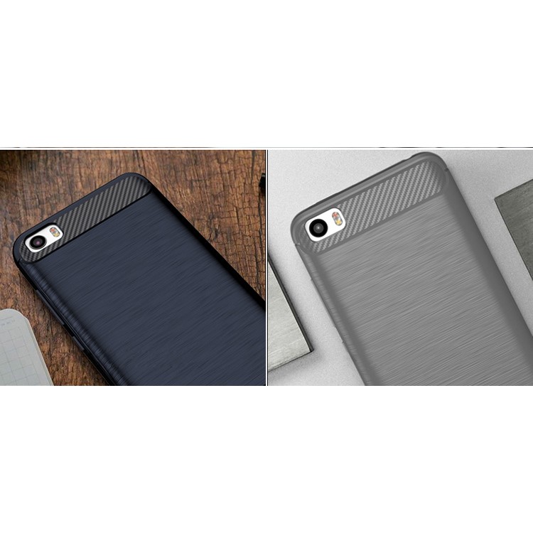 IPAKY for Xiaomi Mi 5 Brushed TPU Phone Shell Case - Dark Blue-2
