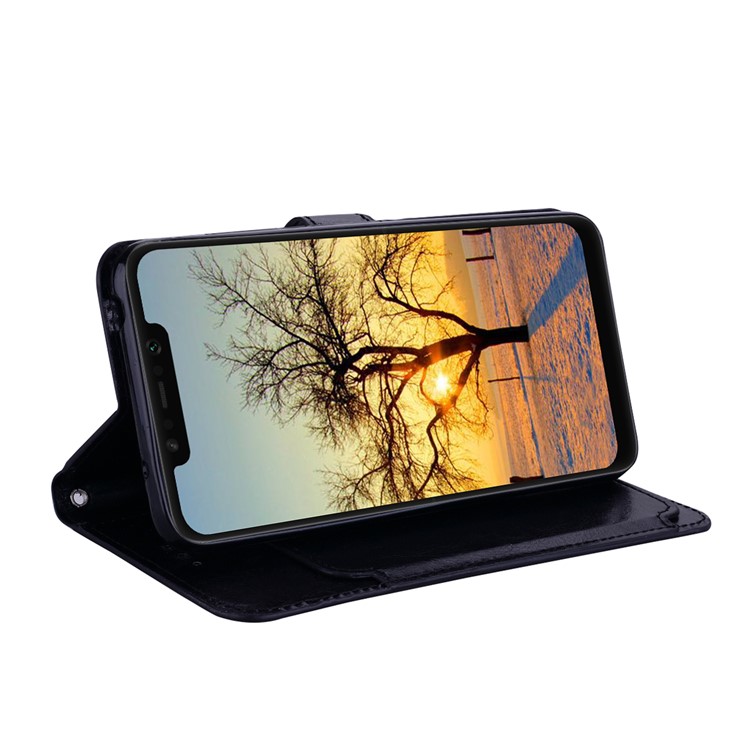 5 Card Slots Wallet Leather Phone Case for Xiaomi Pocophone F1 / Poco F1 - Black-2