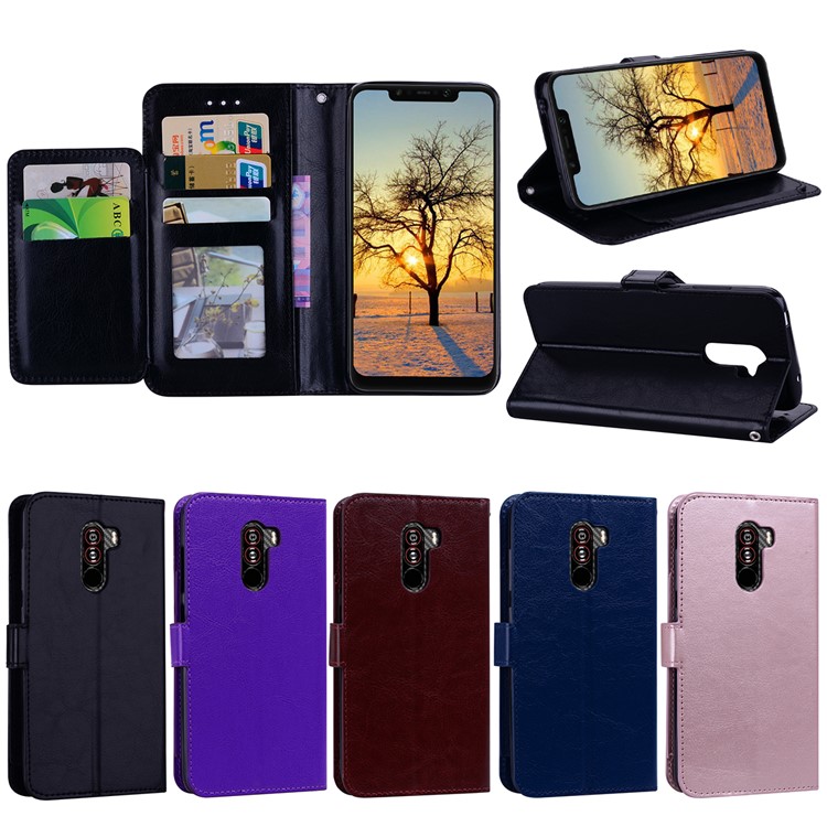 5 Card Slots Wallet Leather Phone Case for Xiaomi Pocophone F1 / Poco F1 - Black-6