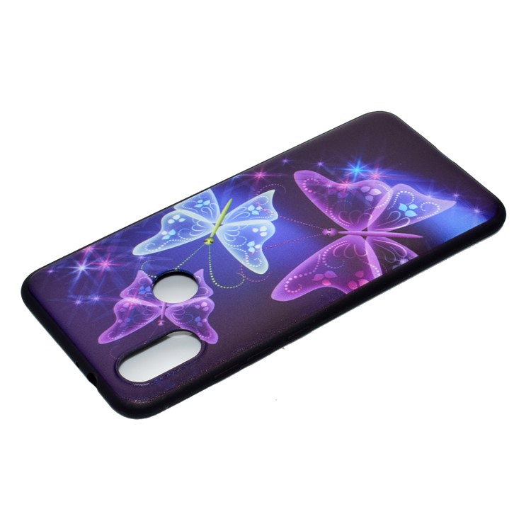 For Xiaomi Redmi Note 6 Pro Pattern Printing Soft TPU Phone Case - Glitter Butterflies-4