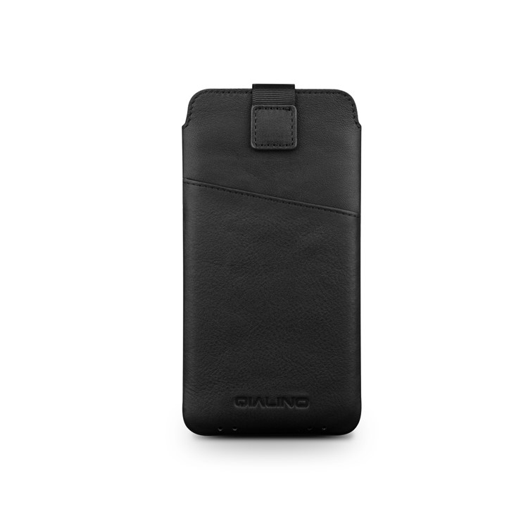 QIALINO Genuine Leather Sleeve Pouch for Xiaomi mi 5S/ 5S Plus, Size: 166 x 88mm - Black-2