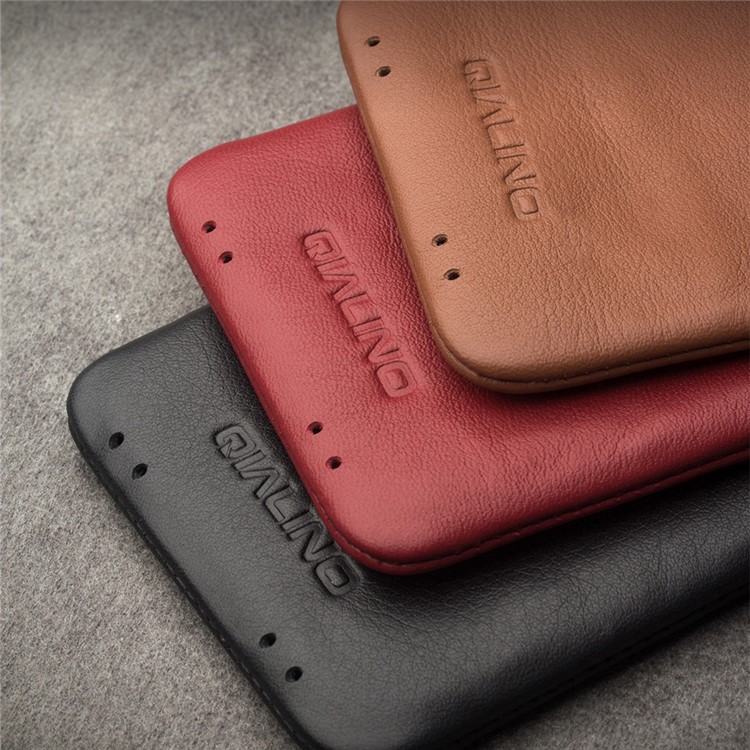 QIALINO Genuine Leather Sleeve Pouch for Xiaomi mi 5S/ 5S Plus, Size: 166 x 88mm - Black-4