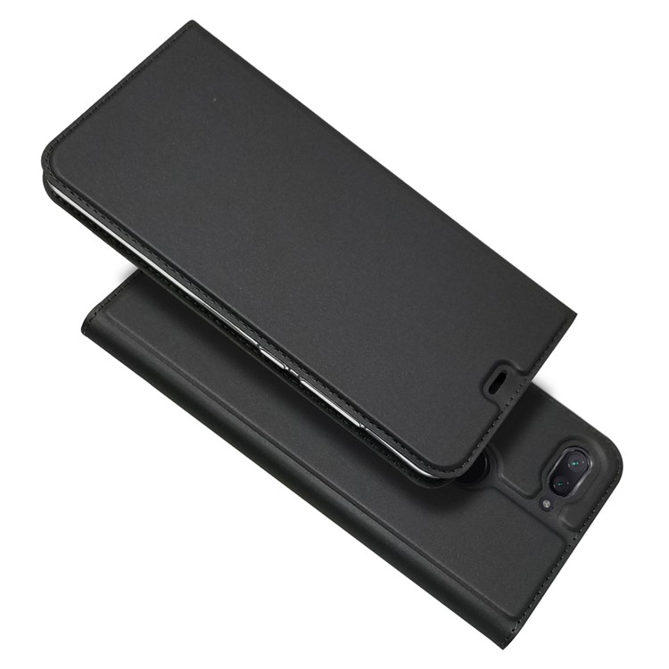 Auto-absorbed Leather Stand Card Holder Cellphone Cover Case for Xiaomi Mi 8 Lite / Mi 8 Youth (Mi 8X) - Black-1