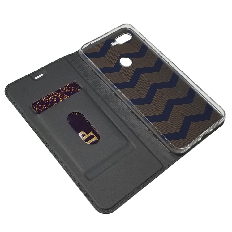 Auto-absorbed Leather Stand Card Holder Cellphone Cover Case for Xiaomi Mi 8 Lite / Mi 8 Youth (Mi 8X) - Black-5