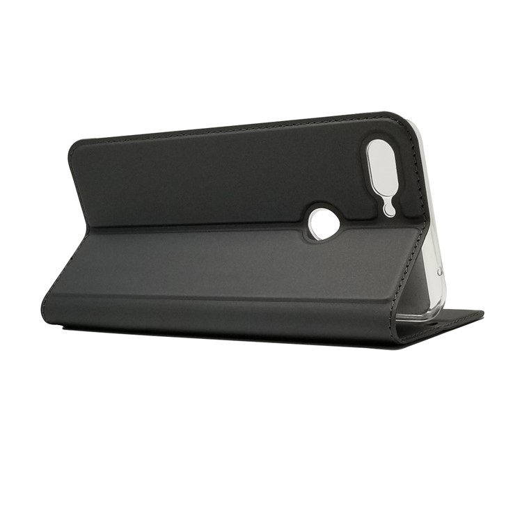 Auto-absorbed Leather Stand Card Holder Cellphone Cover Case for Xiaomi Mi 8 Lite / Mi 8 Youth (Mi 8X) - Black-6