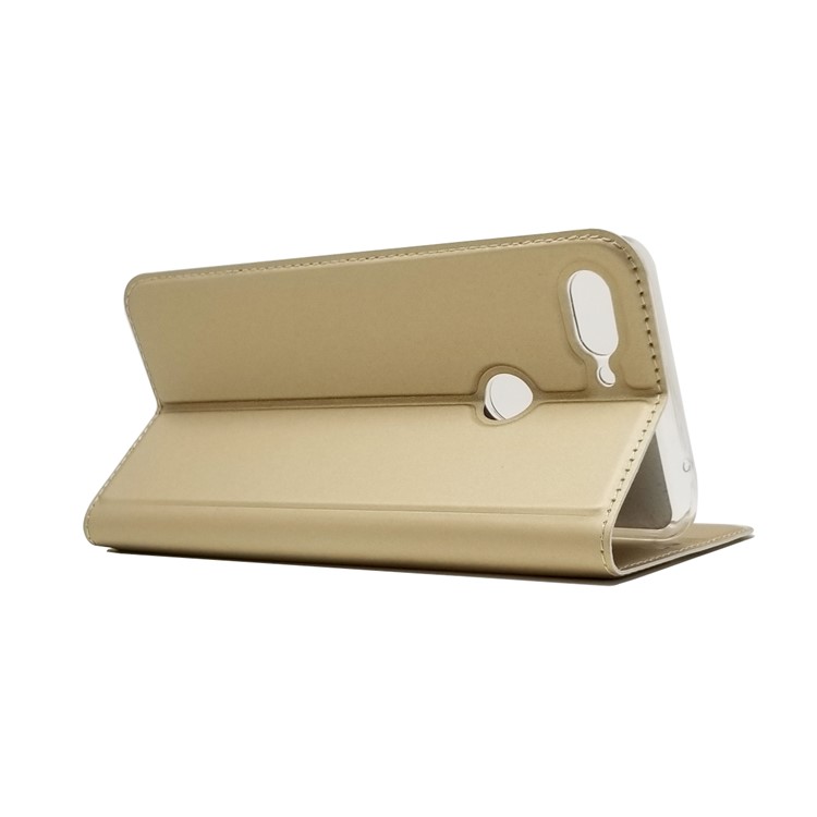 Auto-absorbed Leather Stand Card Holder Cellphone Case for Xiaomi Mi 8 Lite / Mi 8 Youth (Mi 8X) - Gold-6