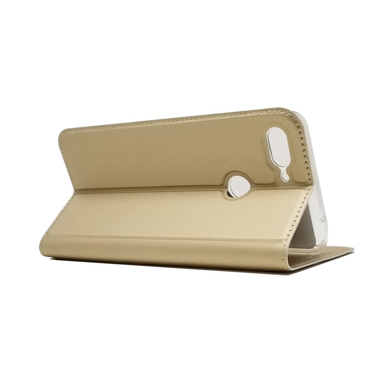 Auto-absorbiertes Leder-standkartenhalter Handy-hülle Für Xiaomi Mi 8 Lite / mi 8 Jugend (mi 8x) - Gold