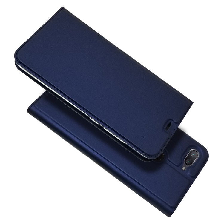 Auto-absorbed Leather Stand Card Holder Mobile Case for Xiaomi Mi 8 Lite / Mi 8 Youth (Mi 8X) - Dark Blue-1