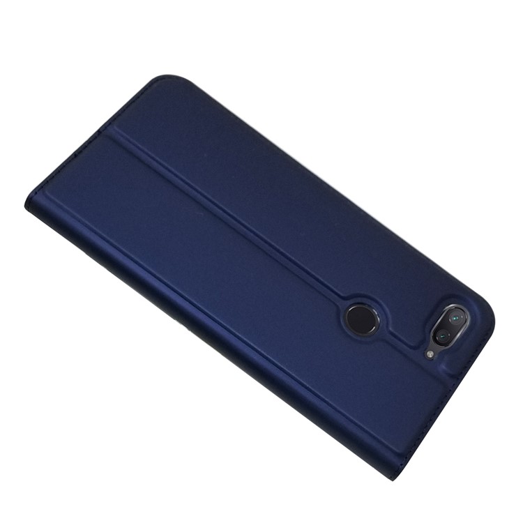Auto-absorbed Leather Stand Card Holder Mobile Case for Xiaomi Mi 8 Lite / Mi 8 Youth (Mi 8X) - Dark Blue-4