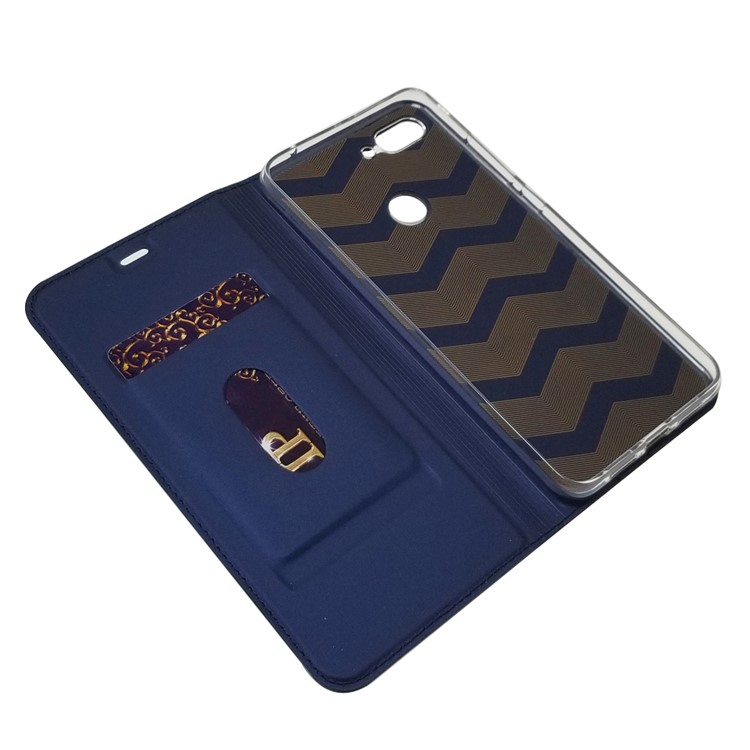 Auto-absorbed Leather Stand Card Holder Mobile Case for Xiaomi Mi 8 Lite / Mi 8 Youth (Mi 8X) - Dark Blue-5