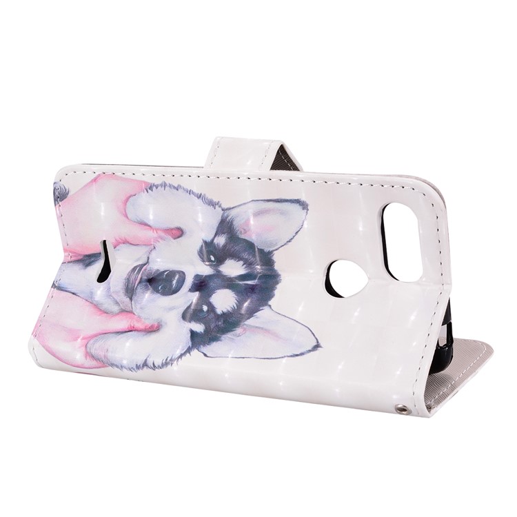 Pattern Printing Leather Wallet Case with Strap for Xiaomi Redmi 6 (Dual Camera: 12MP+5MP) - Husky-9