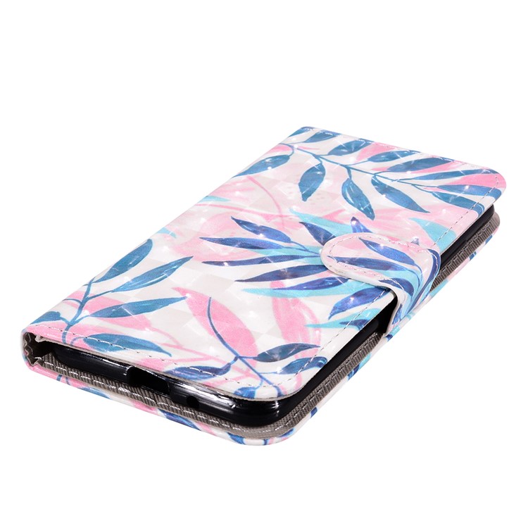 Pattern Printing Leather Protection Case for Xiaomi Redmi 6 (Dual Camera: 12MP+5MP) - Leaves-8
