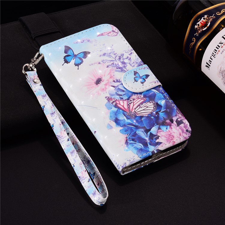 Pattern Printing Leather Protective Shell for Xiaomi Redmi 6 (Dual Camera: 12MP+5MP) - Butterfly and Flower-3