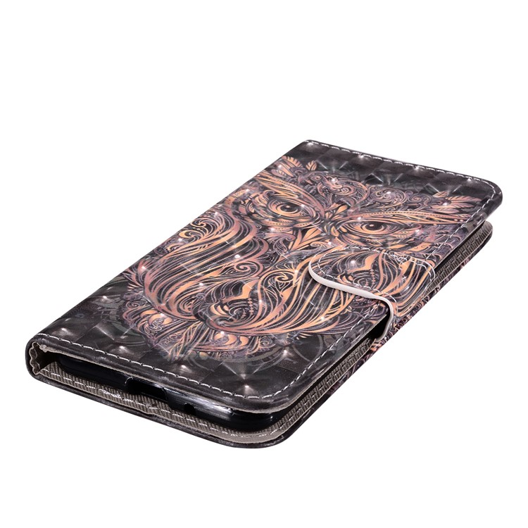 Patterned Leather Mobile Phone Case for Xiaomi Redmi 6 (Dual Camera: 12MP+5MP) - Owl-8