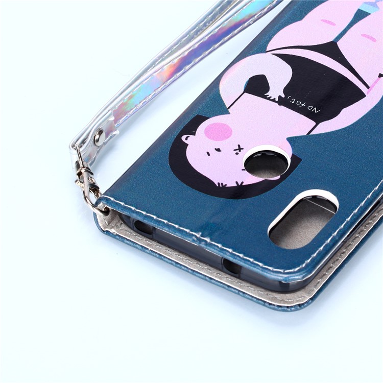 Laser Carving Pattern Printing PU Leather Protection Phone Cover for Xiaomi Mi A2 Lite / Redmi 6 Pro - Not Fat-4