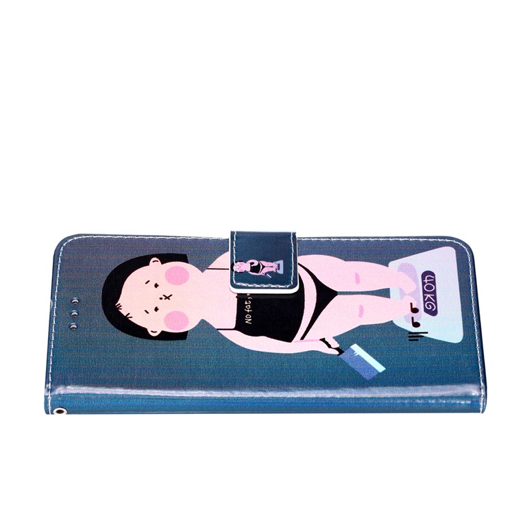 Laser Carving Pattern Printing PU Leather Protection Phone Cover for Xiaomi Mi A2 Lite / Redmi 6 Pro - Not Fat-5