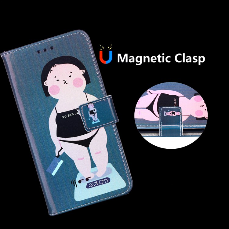 Laser Carving Pattern Printing PU Leather Protection Phone Cover for Xiaomi Mi A2 Lite / Redmi 6 Pro - Not Fat-7