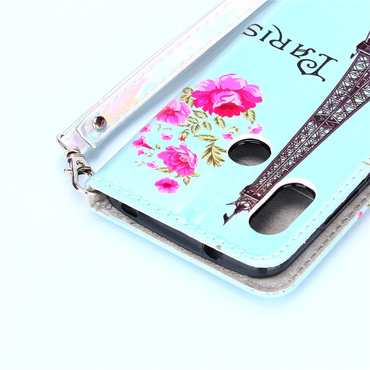 Laser Carving Pattern Printing PU Leather Protection Phone Shell for Xiaomi Mi A2 Lite / Redmi 6 Pro - Eiffel Tower-4