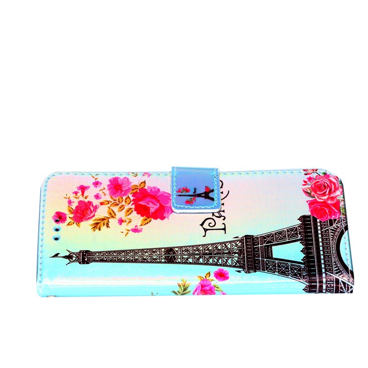 Laser Carving Pattern Printing PU Leather Protection Phone Shell for Xiaomi Mi A2 Lite / Redmi 6 Pro - Eiffel Tower-5