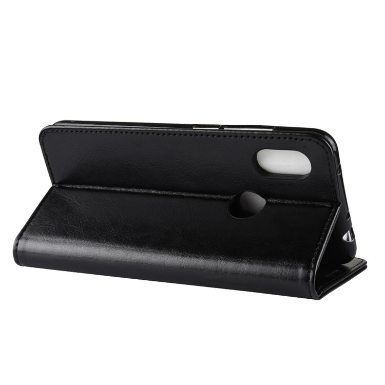 Crazy Horse Wallet Stand Leather Case for Xiaomi Redmi Note 6 Pro - Black-6