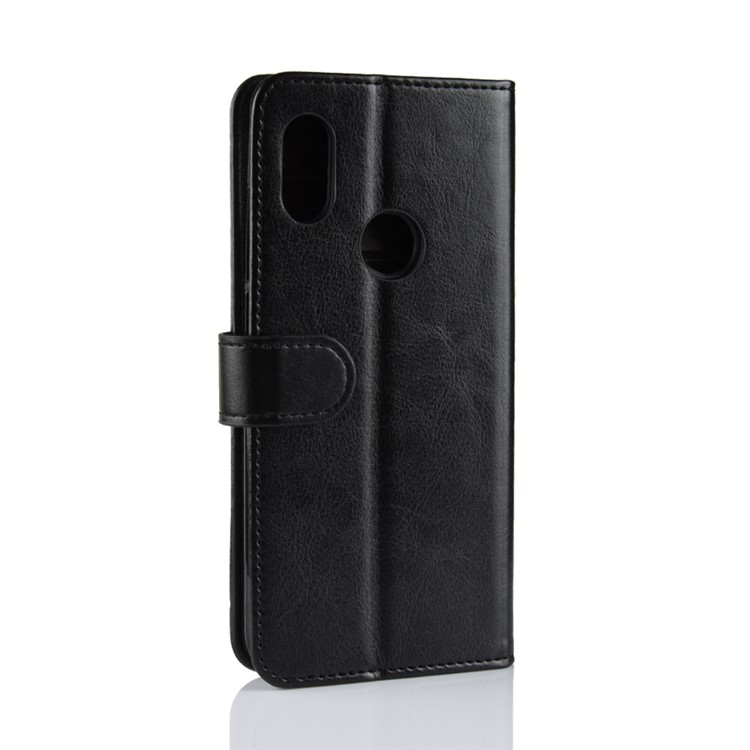 Crazy Horse Wallet Stand Leather Case for Xiaomi Redmi Note 6 Pro - Black-7