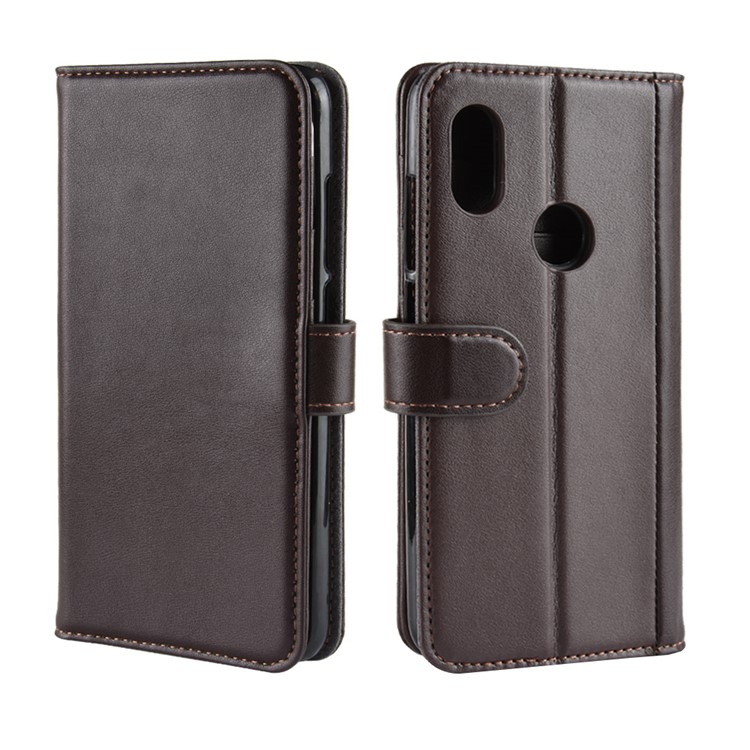 Split Leather Phone Cover with 3 Card Slots for Xiaomi Mi A2 Lite / Redmi 6 Pro - Brown-2