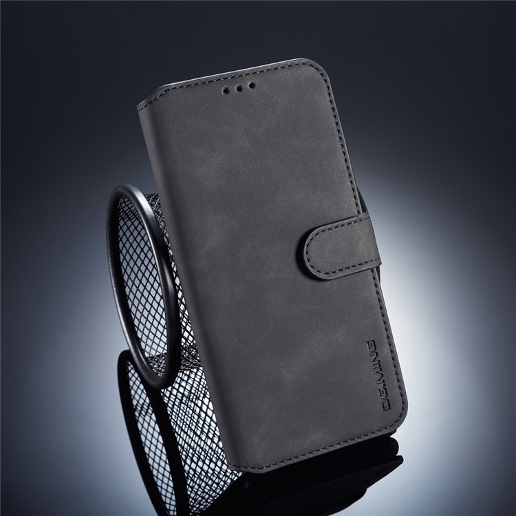 DG.MING Retro Style Wallet Leather Stand Case for Xiaomi Mi A2 Lite / Redmi 6 Pro (China) - Black-1