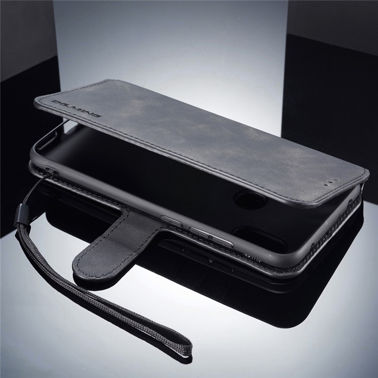 DG.MING Retro Style Wallet Leather Stand Case for Xiaomi Mi A2 Lite / Redmi 6 Pro (China) - Black-6