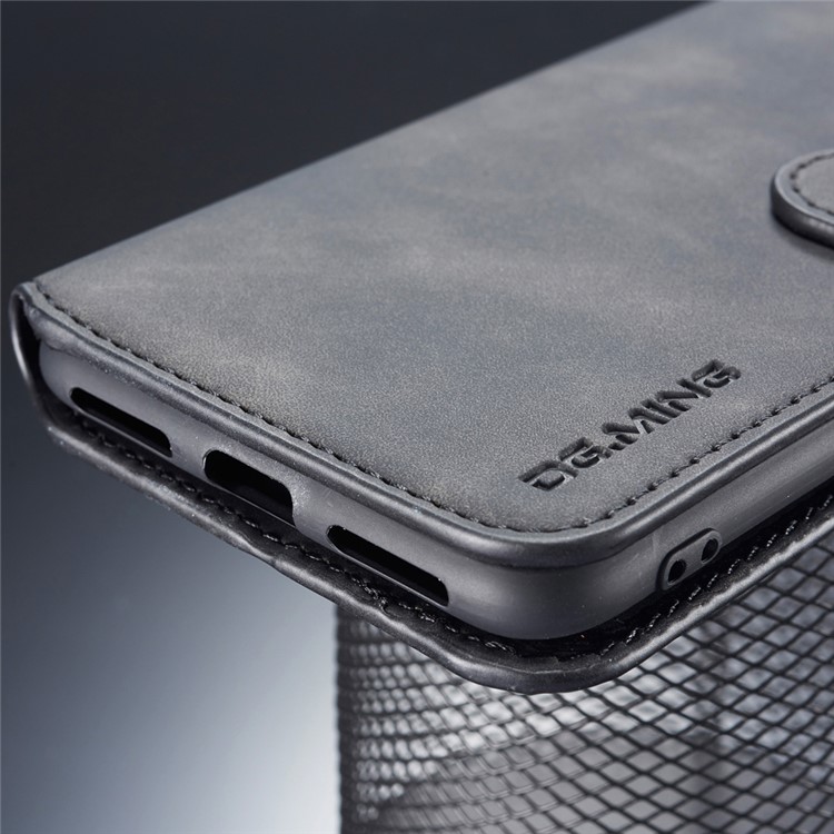 DG.MING Retro Style Wallet Leather Stand Case for Xiaomi Mi A2 Lite / Redmi 6 Pro (China) - Black-8