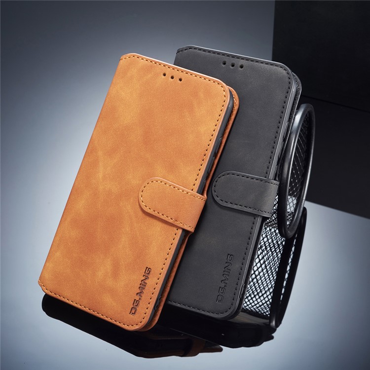 DG.MING Retro Style Wallet Leather Stand Case for Xiaomi Mi A2 Lite / Redmi 6 Pro (China) - Black-9