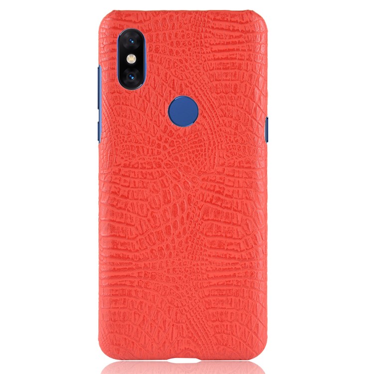 Crocodile Texture PU Leather Coated Plastic Case for Xiaomi Mi Mix 3 - Red-4